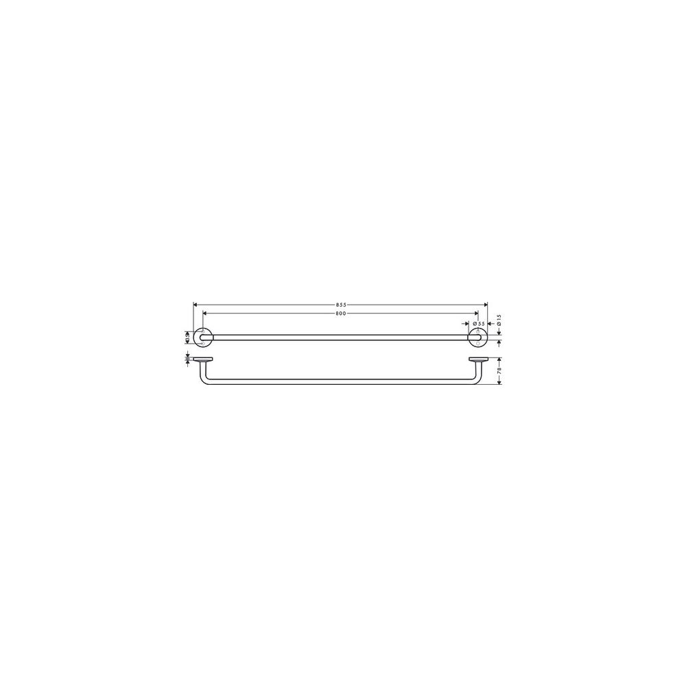 Hansgrohe AXOR Universal Circular Badetuchhalter 855mm, 800mm Bohrabstand, Metall, ... HANSGROHE-42880830 4059625387597 (Abb. 2)