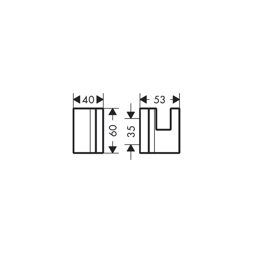 Hansgrohe AXOR Universal Rectangular Handtuchhaken, 60x61mm, Metall, Brushed Black ... HANSGROHE-42611340 4059625422915 (Abb. 3)