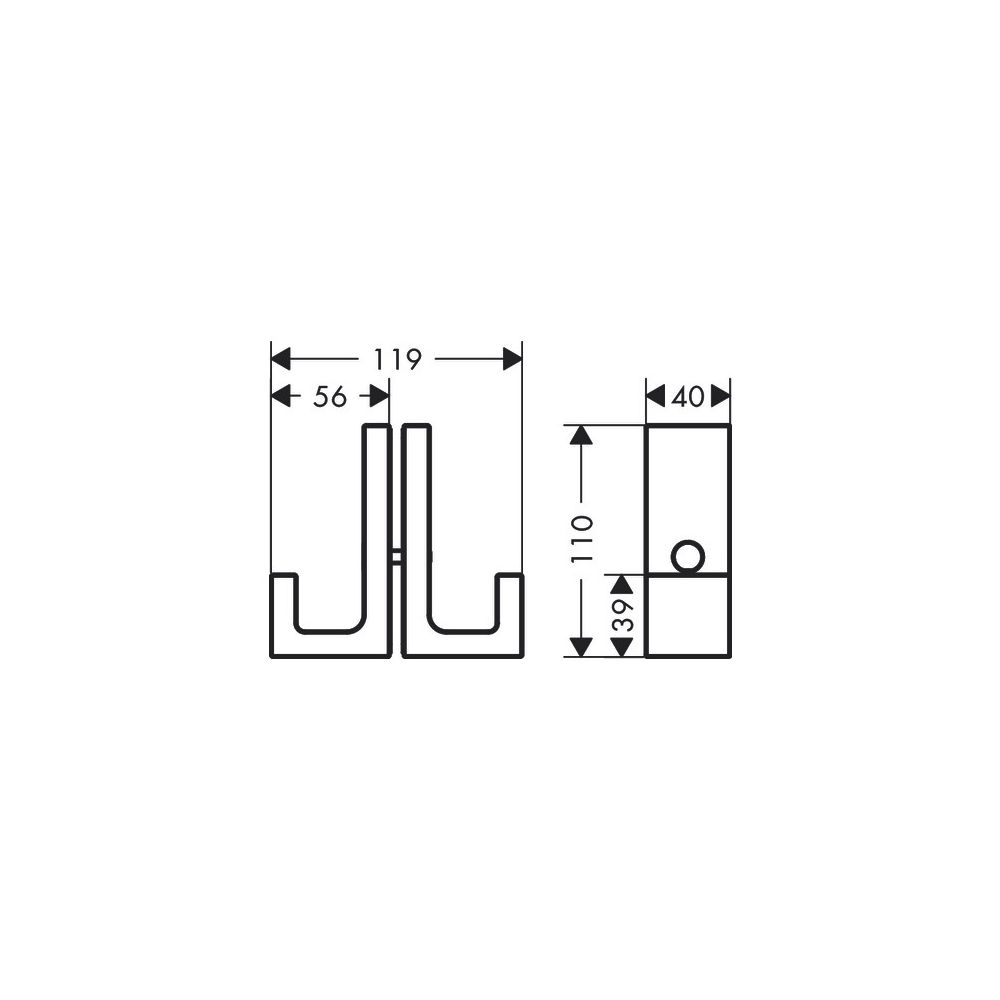 Hansgrohe AXOR Universal Rectangular Duschtürgriff, 6-12mm Glasstärke, Metall, Brus... HANSGROHE-42639950 4059625423998 (Abb. 2)