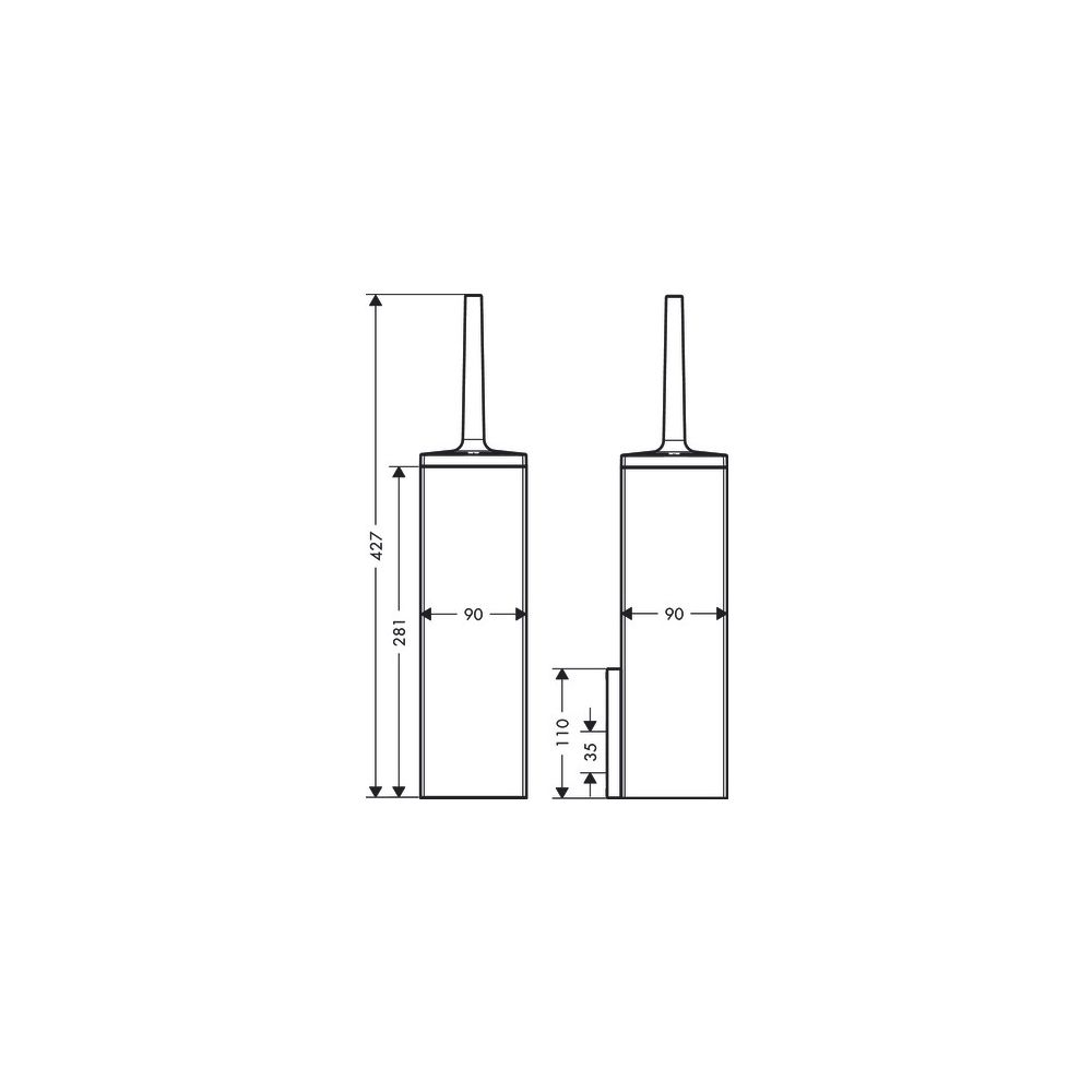 Hansgrohe AXOR Universal Rectangular Toilettenbürstenhalter, Wandmontage, Brushed B... HANSGROHE-42655340 4059625424384 (Abb. 2)