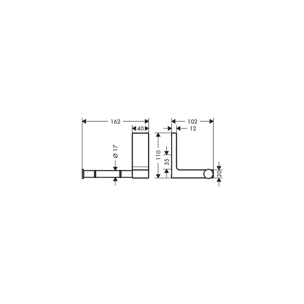 Hansgrohe AXOR Universal Rectangular Toilettenpapierhalter, 110x162mm, Metall, Poli... HANSGROHE-42656990 4059625424131 (Abb. 2)