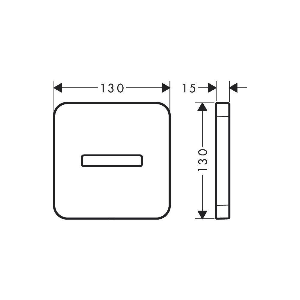 Hansgrohe Rosette softsquare für AXOR ShowerSolutions, Metall, Wandmontage, Chrom... HANSGROHE-35214000 4059625428733 (Abb. 3)
