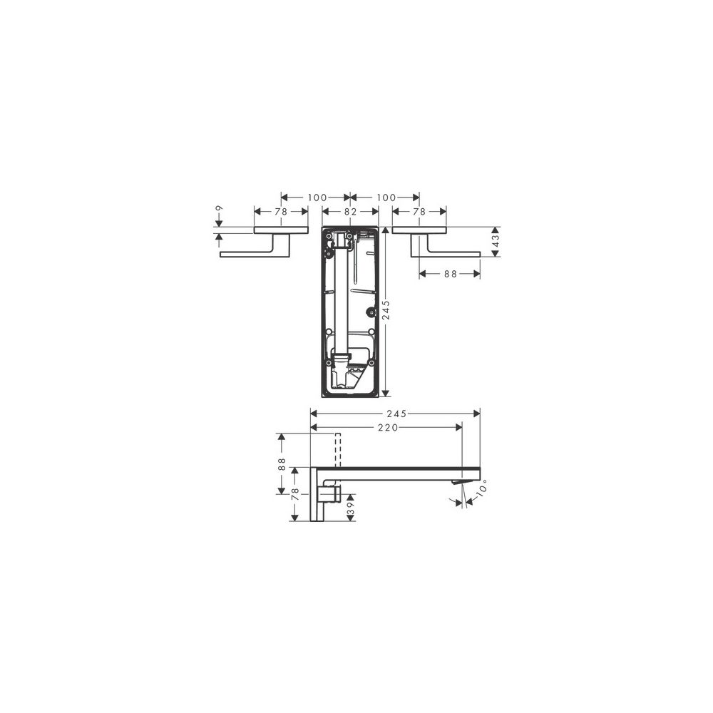 Hansgrohe AXOR MyEdition 3-Loch Waschtischarmatur UP, 5l/min, für Wandmontage, Ausl... HANSGROHE-47082300 4059625502600 (Abb. 3)