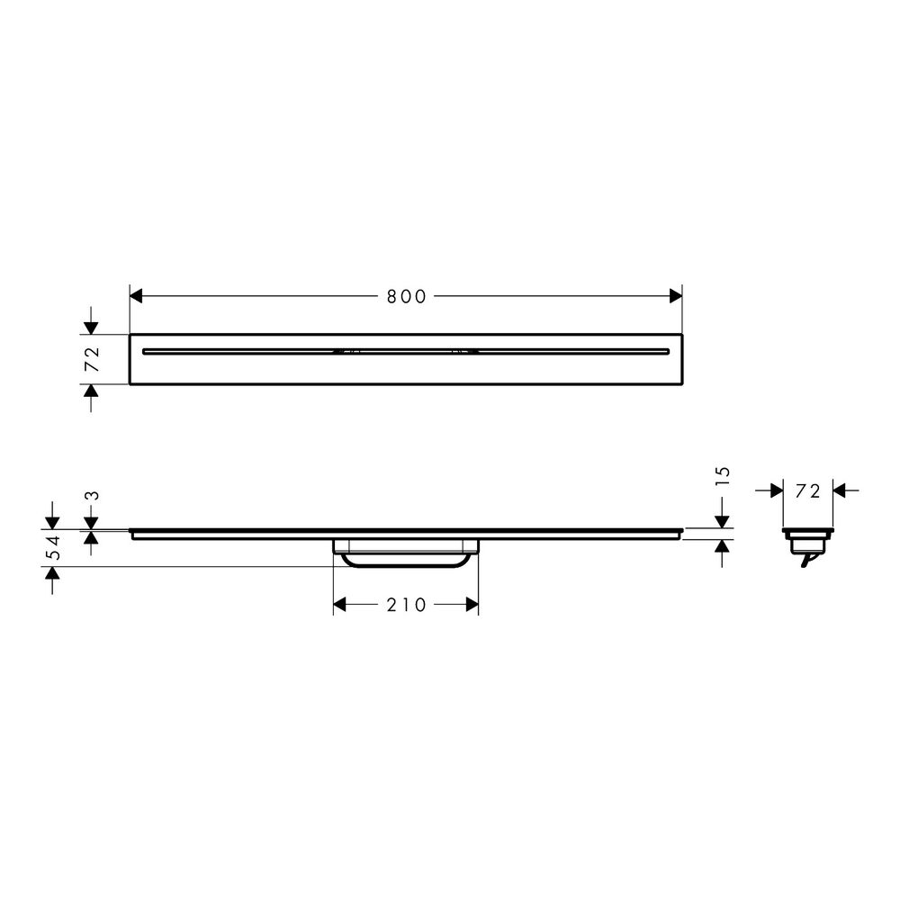 Hansgrohe AXOR Drain Fertigset Duschrinne 800mm, 53l/min, Polished Red Gold... HANSGROHE-42521300 4059625495971 (Abb. 3)