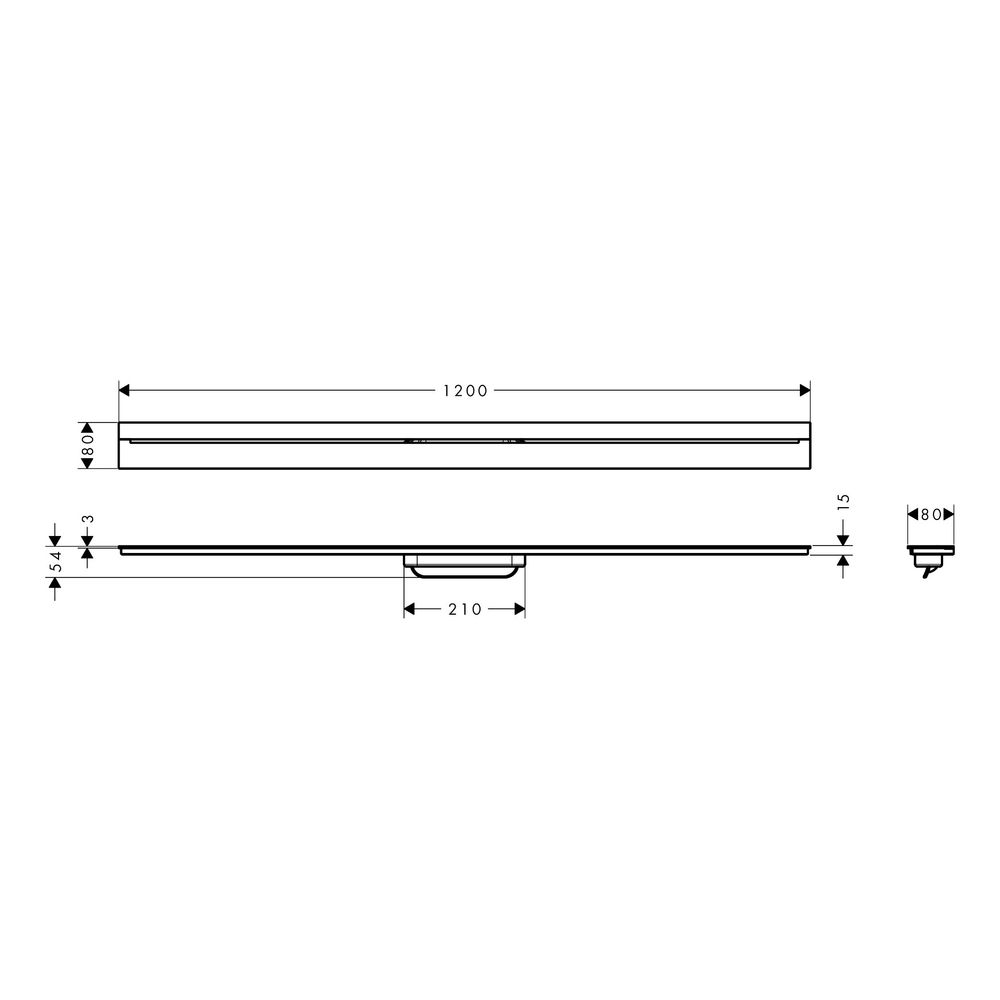 Hansgrohe AXOR Drain Fertigset Duschrinne 1200mm zur Wandmontage, 55l/min, Polished... HANSGROHE-42529990 4059625481295 (Abb. 4)