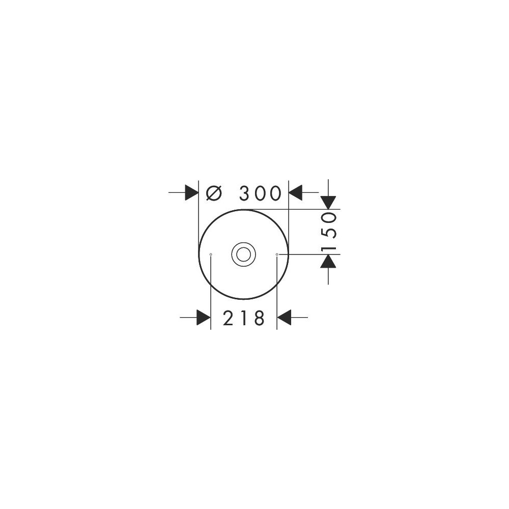 Hansgrohe AXOR Aufsatzwaschtisch Suite Rund, 300x105x300mm, ohne Hahnloch, Überlauf... HANSGROHE-42000950 4059625502877 (Abb. 2)