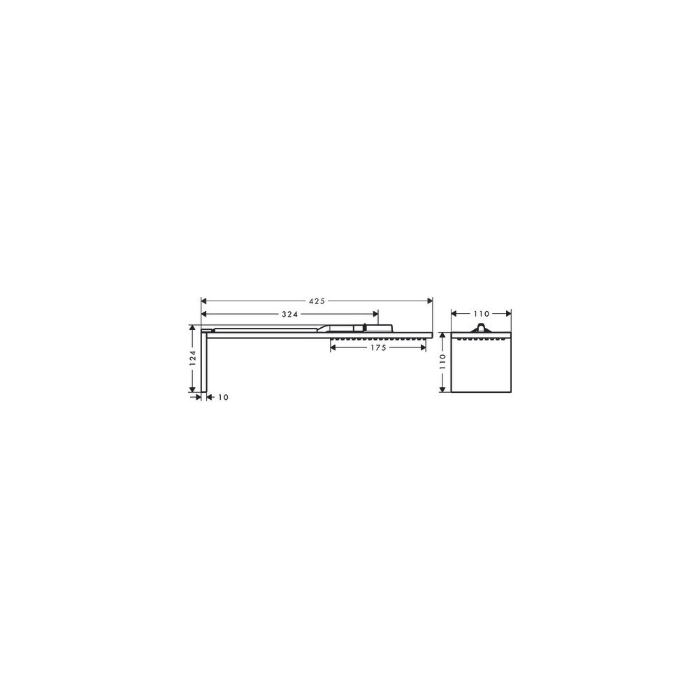 Hansgrohe AXOR ShowerComposition Kopfbrausemodul, 11,2l/min, 110x220mm, 1jet, Brush... HANSGROHE-12592250 4059625499603 (Abb. 2)