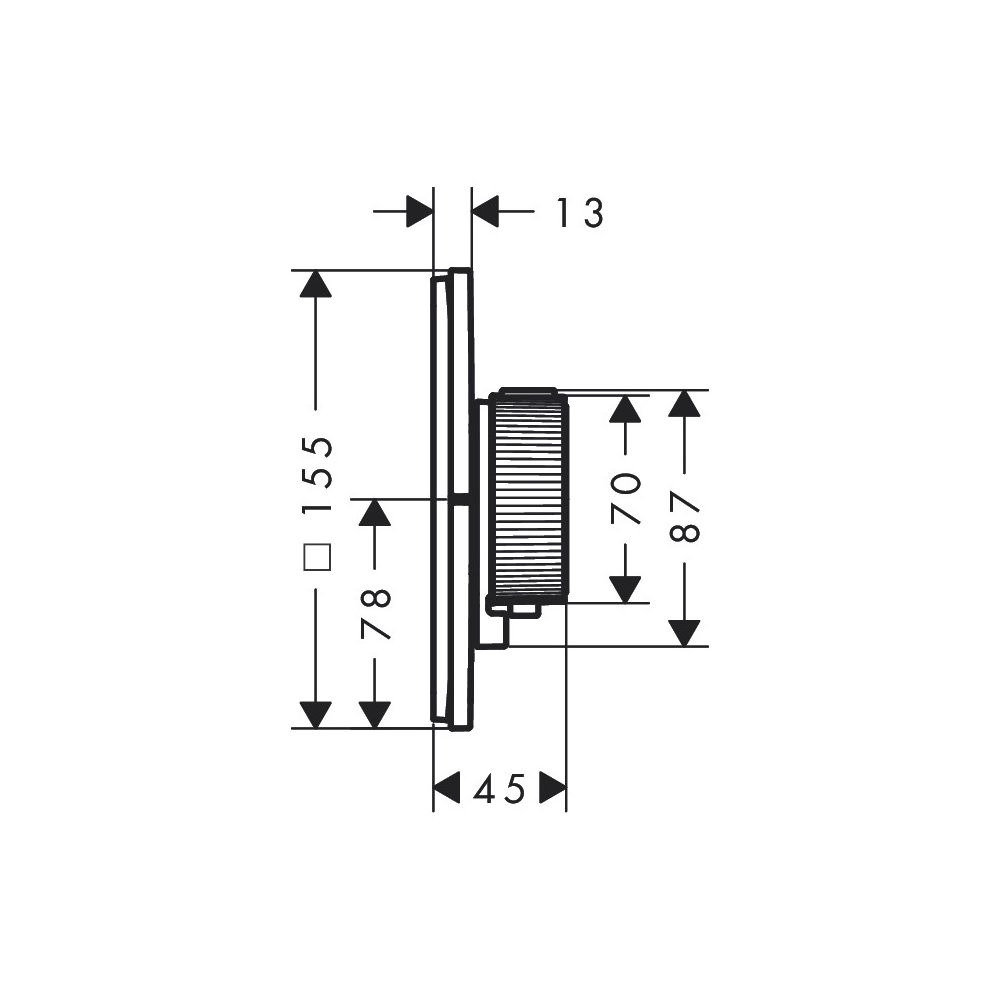 Hansgrohe AXOR ShowerSelect ID Thermostat HighFlow Unterputz, 27l/min, softsquare, ... HANSGROHE-36775800 4059625542934 (Abb. 7)