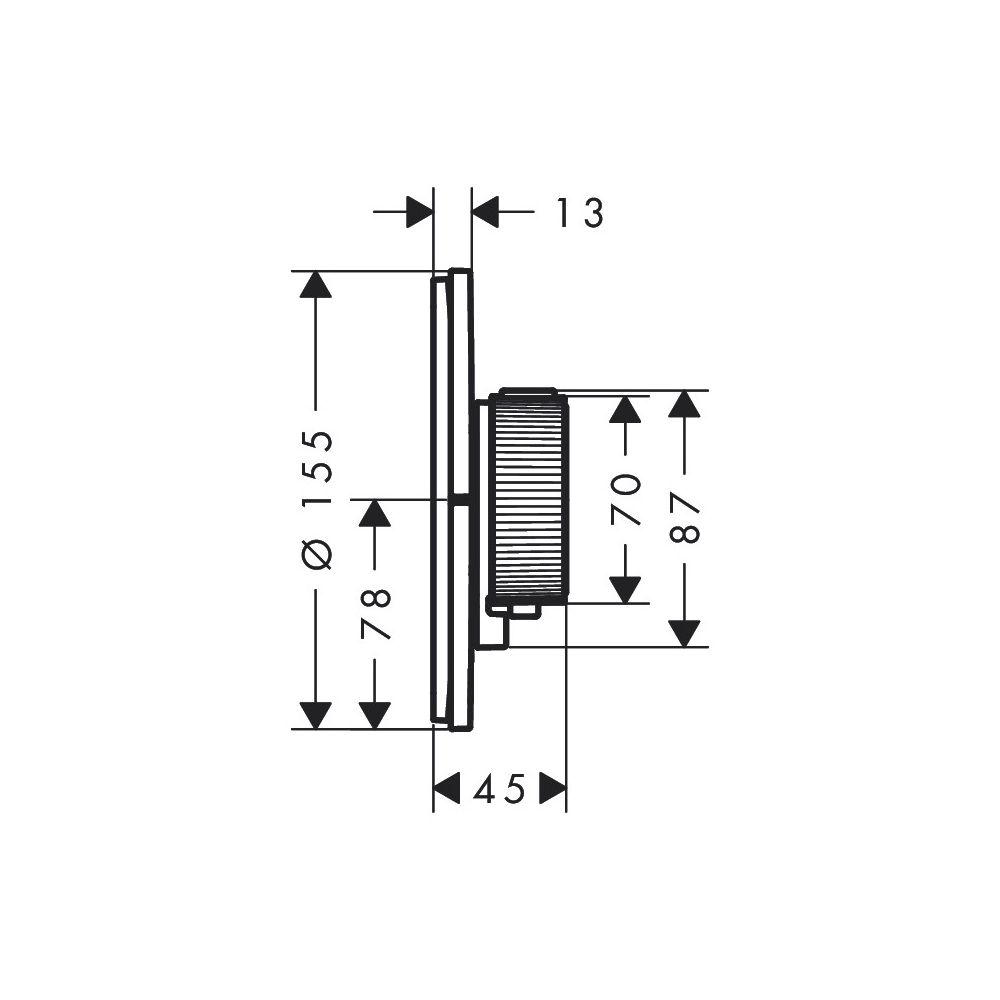 Hansgrohe AXOR ShowerSelect ID Thermostat Unterputz, 22,1l/min, rund für 2 Verbrauc... HANSGROHE-36750000 4059625539705 (Abb. 8)