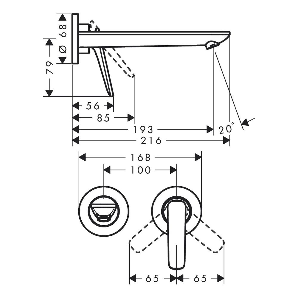 Hansgrohe AXOR Citterio C Einhebel-Waschtischmischer Unterputz für Wandmontage, Aus... HANSGROHE-49110330 4059625571996 (Abb. 2)