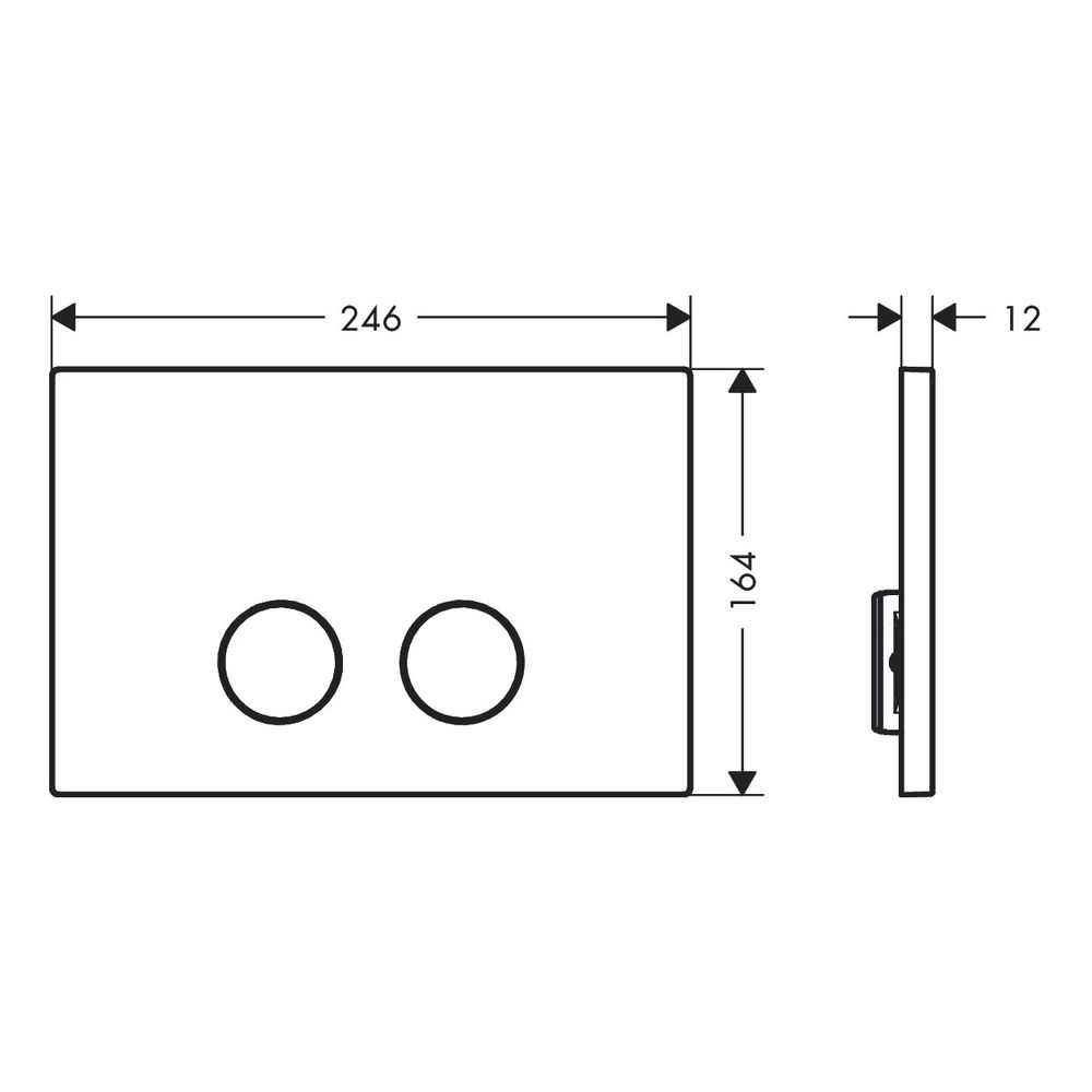 Hansgrohe AXOR FlushPlate Drückerplatte 164x246x12mm für Geberit Sigma, Brushed Bro... HANSGROHE-42530140 4059625604472 (Abb. 2)