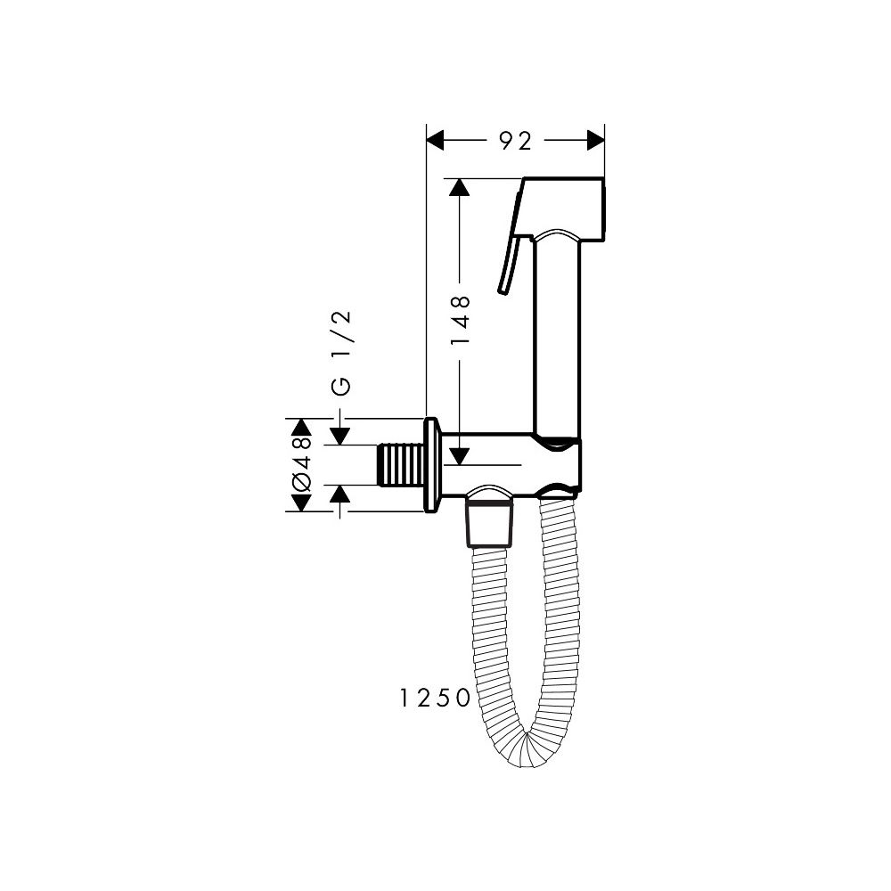 Hansgrohe AXOR Bidette Showers Handbrause 1jet rund für KW, Brausehalter, Brausesch... HANSGROHE-29240800 4059625634721 (Abb. 2)