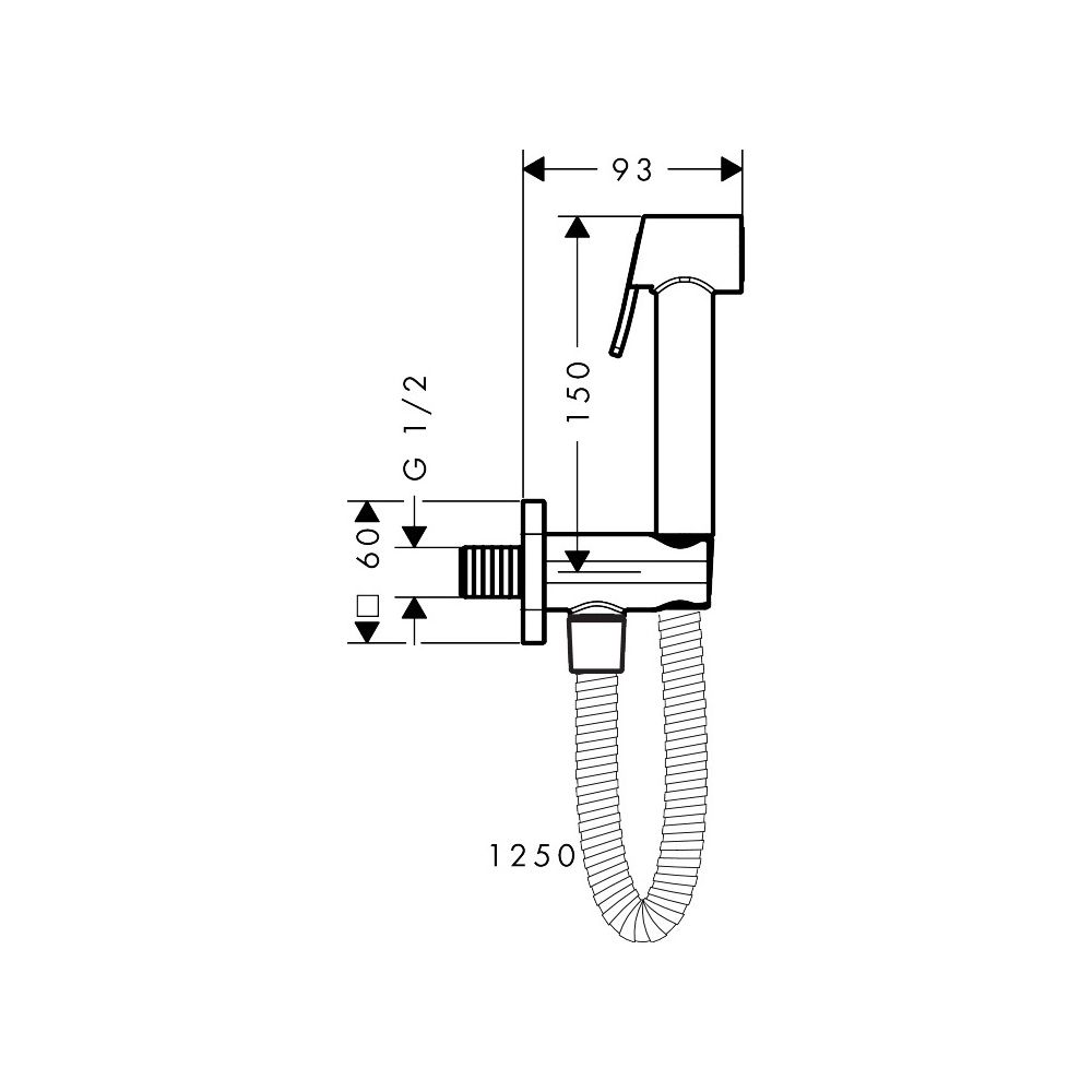 Hansgrohe AXOR Bidette Showers Handbrause 1jet softsquare für KW, Brausehalter, Bra... HANSGROHE-29241340 4059625756614 (Abb. 2)