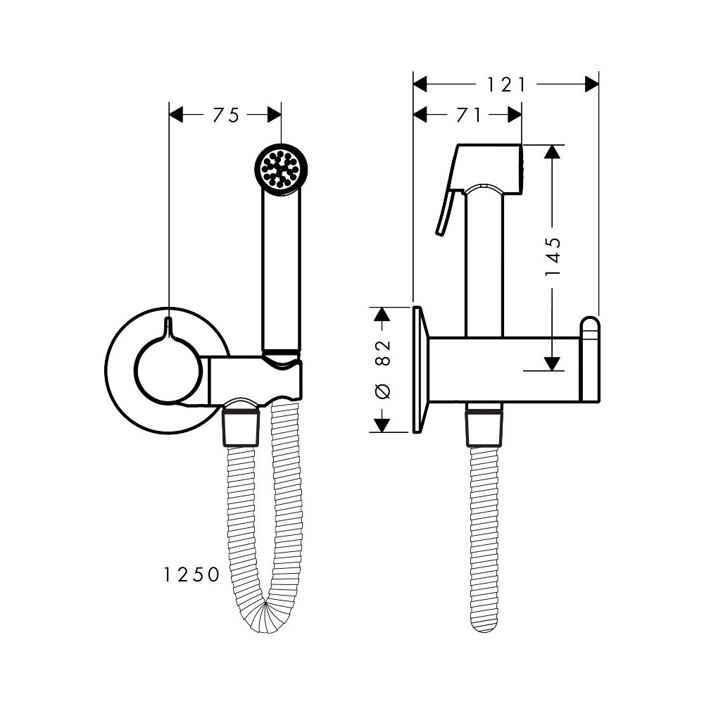 Hansgrohe AXOR Bidette Showers Handbrause 1jet rund für MW, Brausehalter, Brausesch... HANSGROHE-29242340 4059625756669 (Abb. 2)