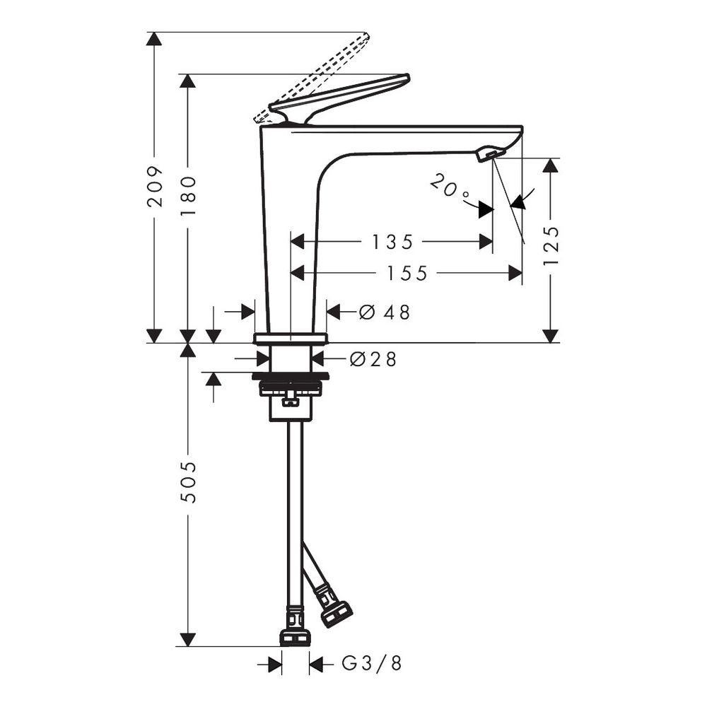 Hansgrohe AXOR Citterio C Einhebel-Waschtischmischer 125 Standmontage, CoolStart, A... HANSGROHE-49040990 4059625558416 (Abb. 3)