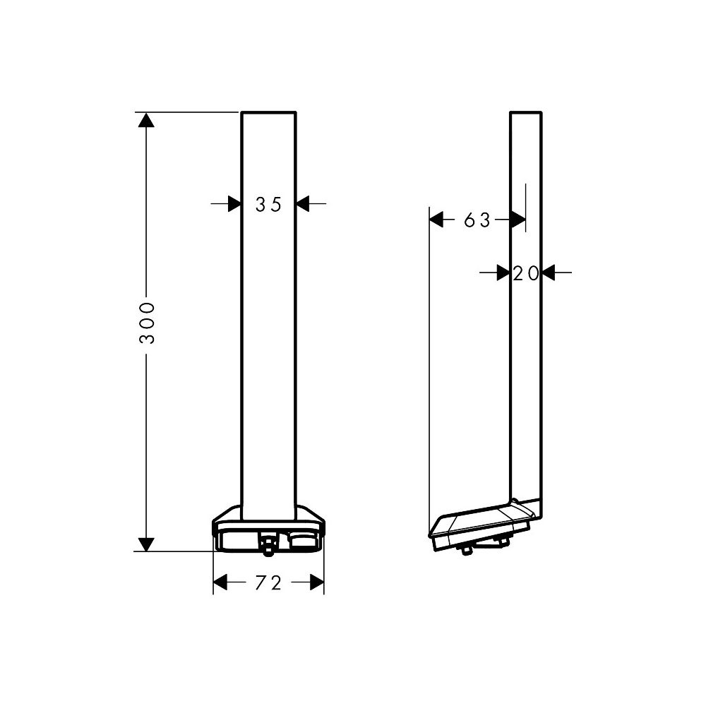 Hansgrohe AXOR ShowerSphere Deckenanschluss 300mm für Kopfbrause 1jet, Brushed Red ... HANSGROHE-39767310 4059625725559 (Abb. 2)