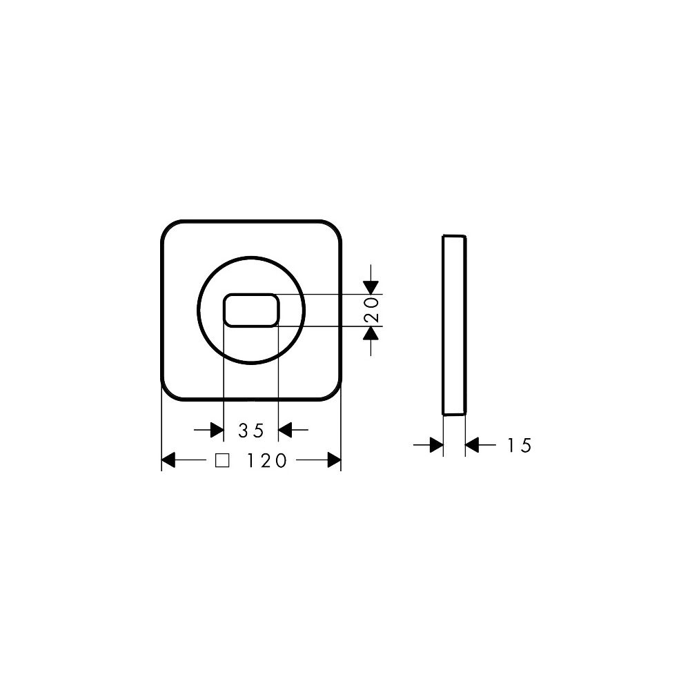 Hansgrohe AXOR Rosette für ShowerSphere 120/120 softsquare, Metall, Brushed Black C... HANSGROHE-39769340 4059625756812 (Abb. 4)