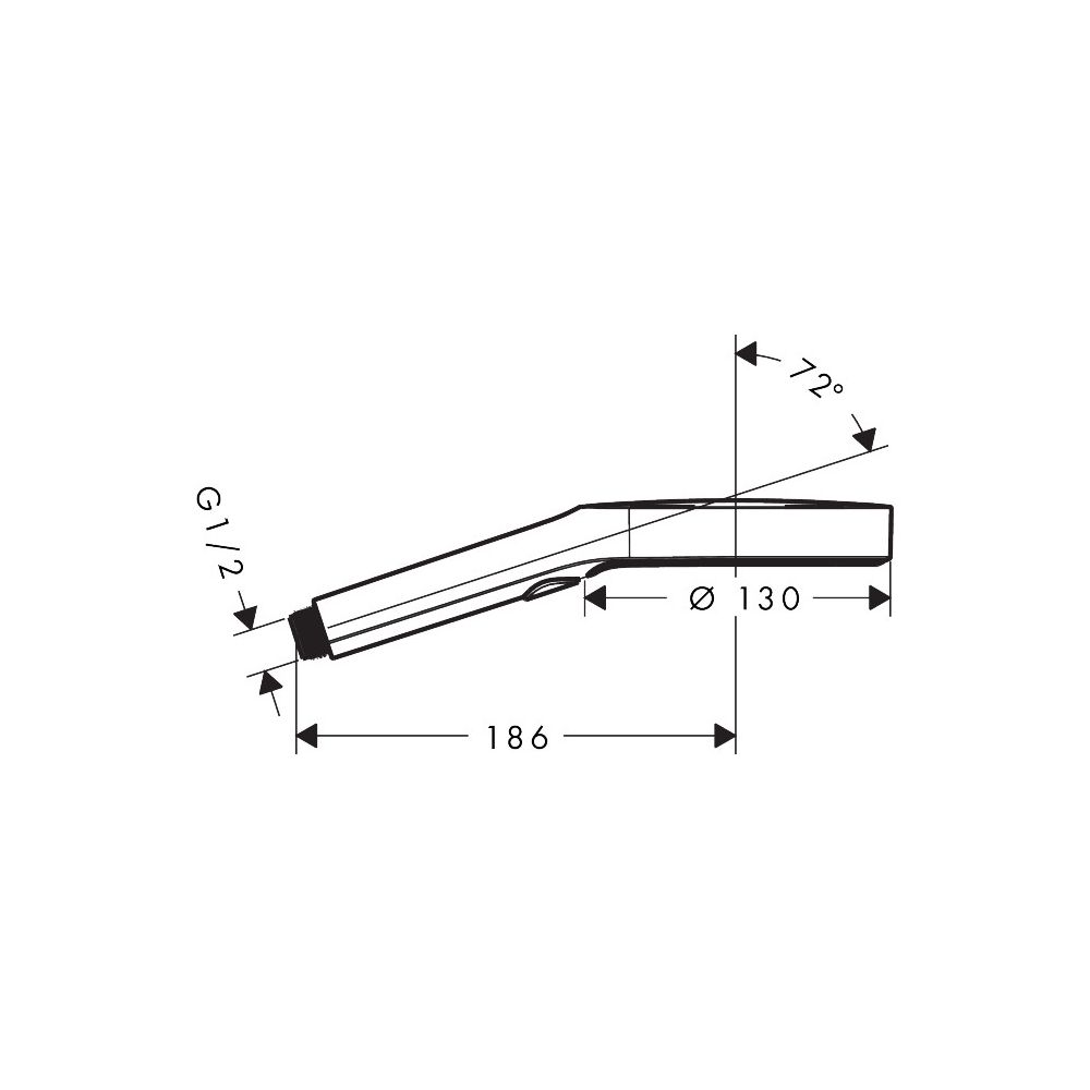 Hansgrohe AXOR ShowerSolutions Handbrause 130mm, 11,1l/min, 3jet, Brushed Black Chr... HANSGROHE-39772340 4059625757000 (Abb. 2)