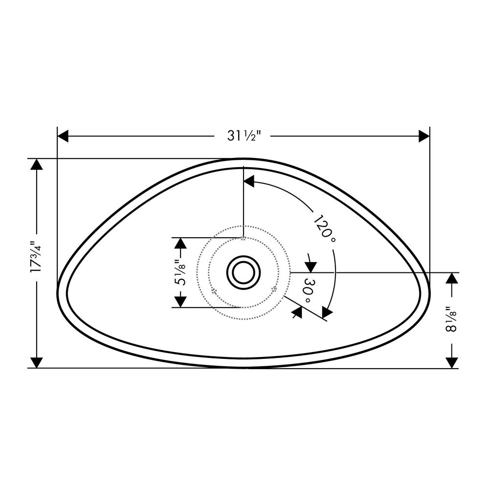 Hansgrohe Waschschüssel AXOR Massaud, Aufsatz, 144x450x800mm, Mineralguss, Weiß... HANSGROHE-42300000 4011097535302 (Abb. 6)