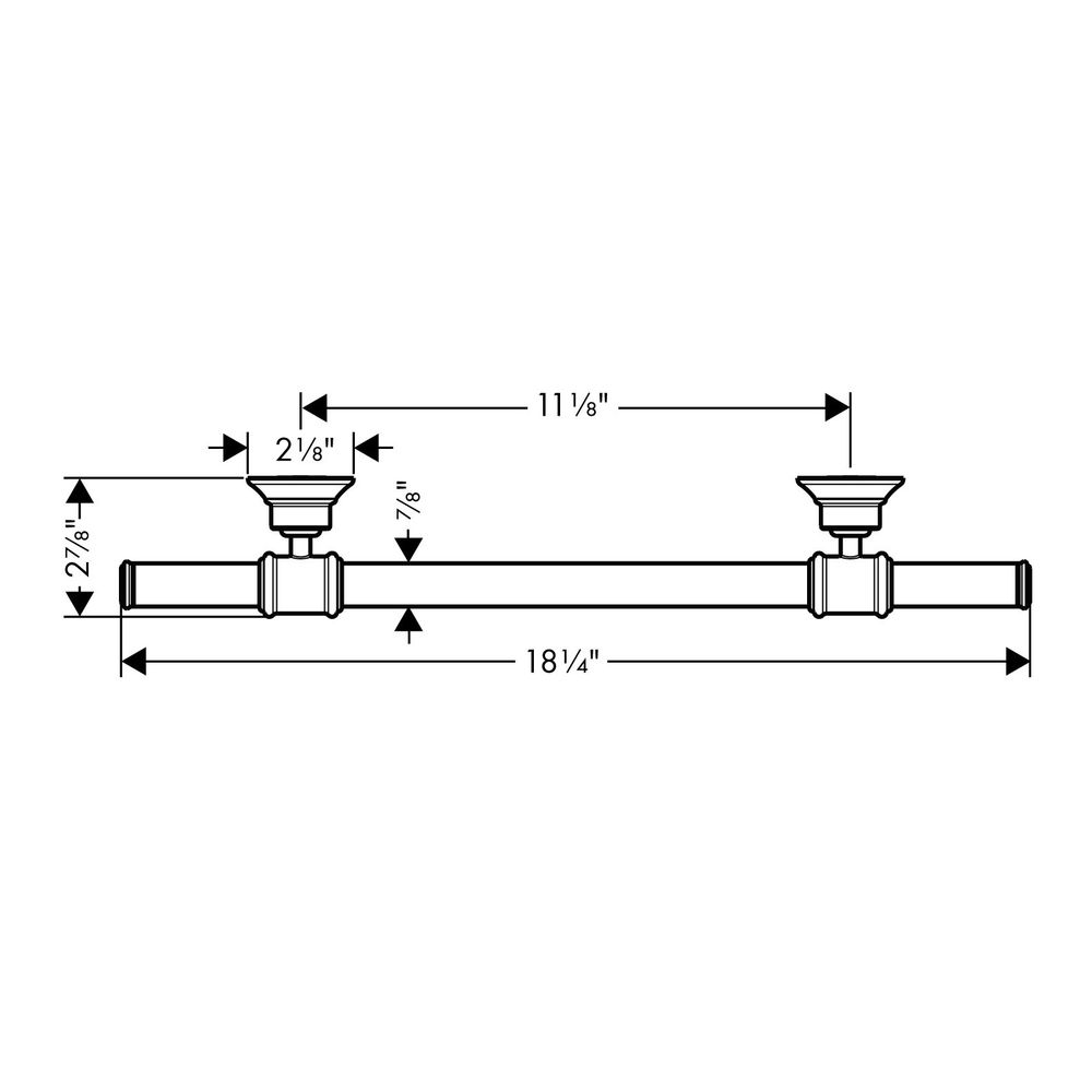 Hansgrohe AXOR Montreux Haltestange, 463mm, Metall, Brushed Brass... HANSGROHE-42030950 4011097937731 (Abb. 3)