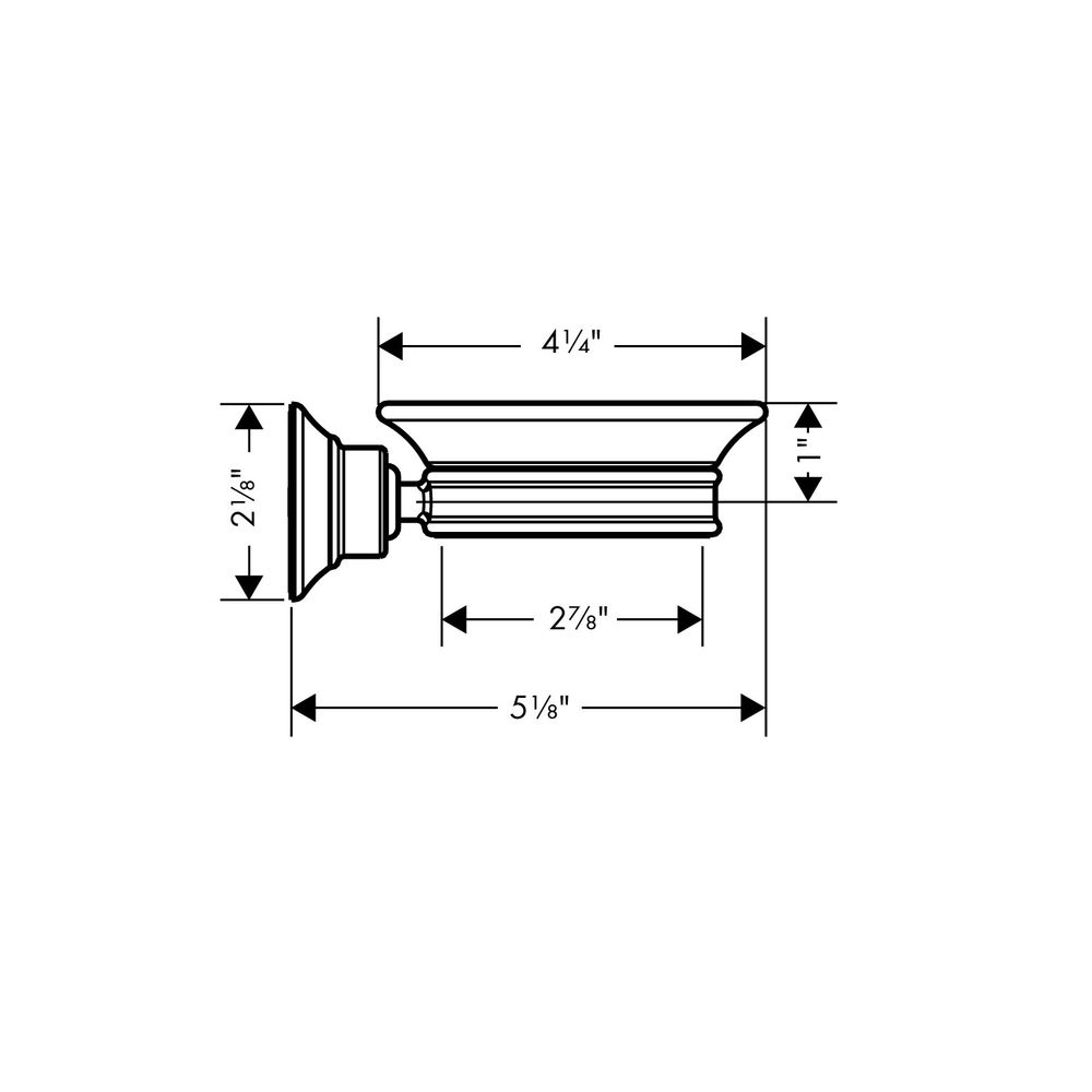 Hansgrohe AXOR Montreux Seifenschale, 107x54x131mm, Porzellan/Metall, Polished Red ... HANSGROHE-42033300 4011097938233 (Abb. 4)