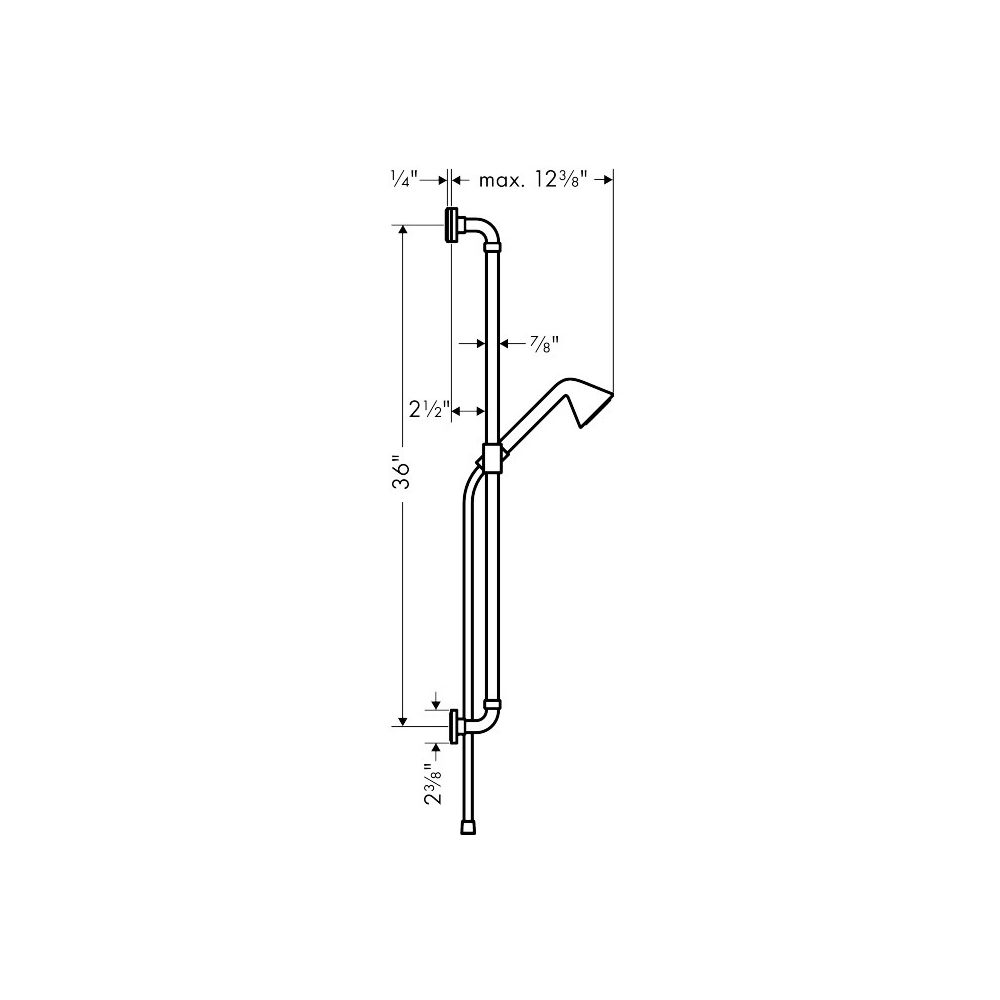 Hansgrohe AXOR Showers/Front Brauseset 90cm, Handbrause, 8,2l/min, 85 1jet EcoSmart... HANSGROHE-26023140 4011097891729 (Abb. 3)
