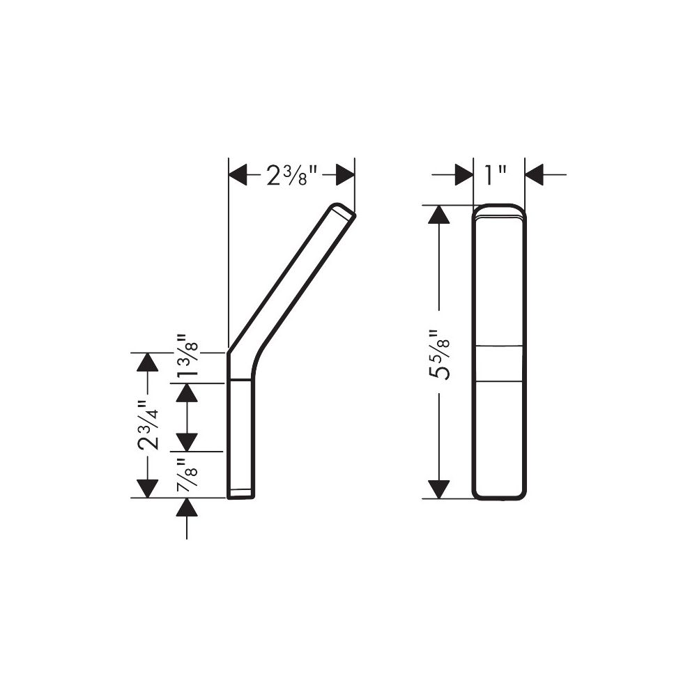 Hansgrohe AXOR Universal Softsquare Handtuchhaken,142x61mm, Metall, Edelstahl Optic... HANSGROHE-42801800 4011097822457 (Abb. 4)