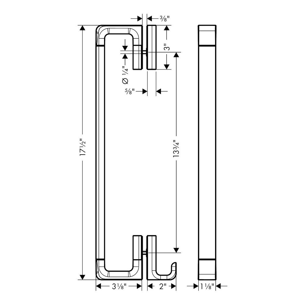 Hansgrohe AXOR Universal Softsquare Duschtürgriff 444mm, Mattschwarz... HANSGROHE-42837670 4059625428412 (Abb. 3)