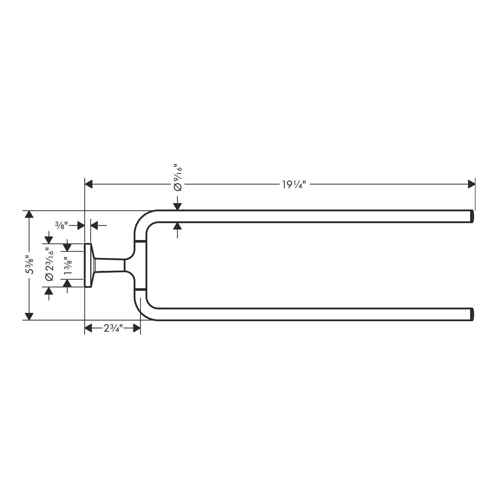 Hansgrohe AXOR Universal Circular Handtuchhalter zweiarmig, 490mm, Metall, Brushed ... HANSGROHE-42822340 4059625388396 (Abb. 4)