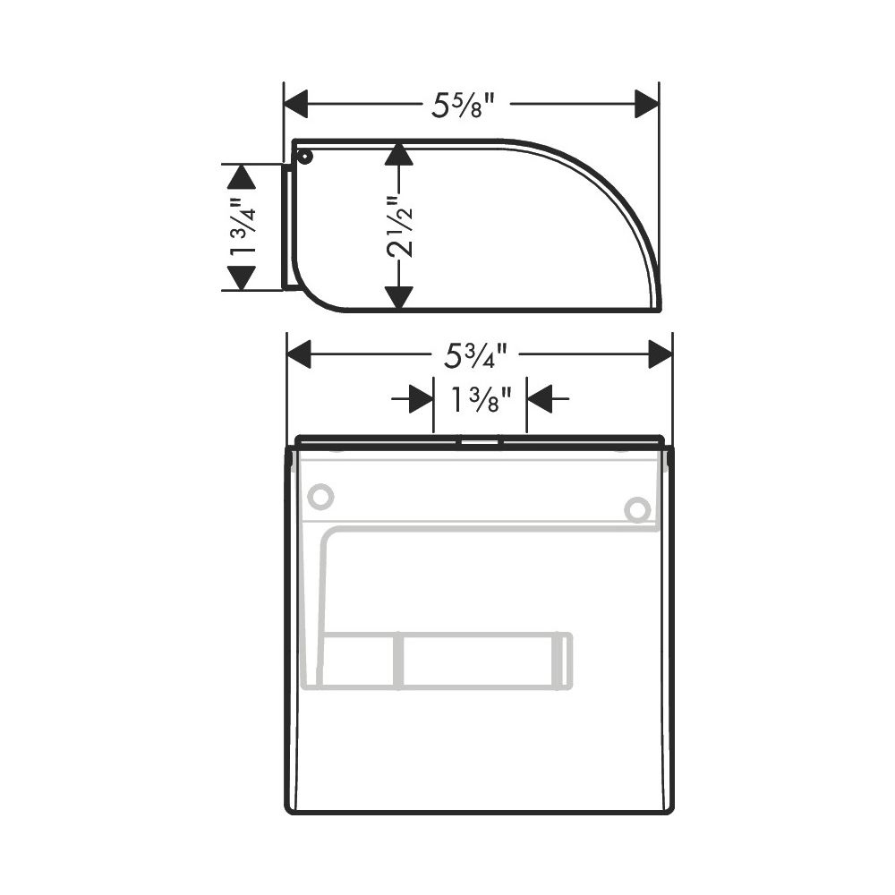 Hansgrohe AXOR Universal Circular Toilettenpapierhalter, Deckel, 142x64mm, Brushed ... HANSGROHE-42858340 4059625388839 (Abb. 4)