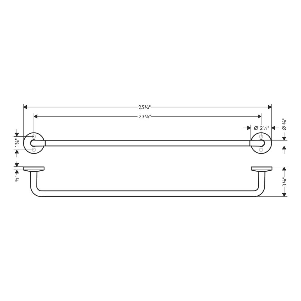 Hansgrohe AXOR Universal Circular Badetuchhalter 655mm, 600mm Bohrabstand, Metall, ... HANSGROHE-42860330 4059625387856 (Abb. 4)