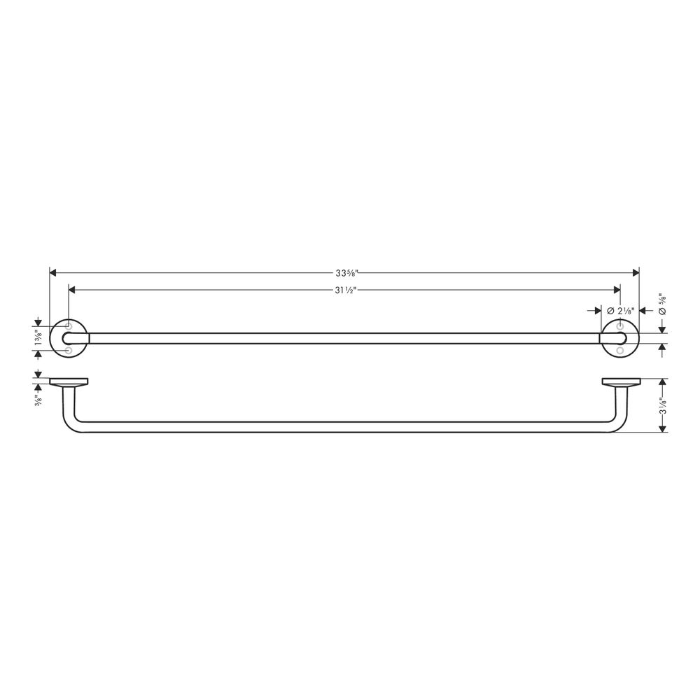 Hansgrohe AXOR Universal Circular Badetuchhalter 855mm, 800mm Bohrabstand, Metall, ... HANSGROHE-42880830 4059625387597 (Abb. 3)