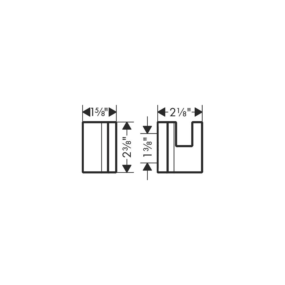 Hansgrohe AXOR Universal Rectangular Handtuchhaken, 60x61mm, Metall, Brushed Black ... HANSGROHE-42611340 4059625422915 (Abb. 4)