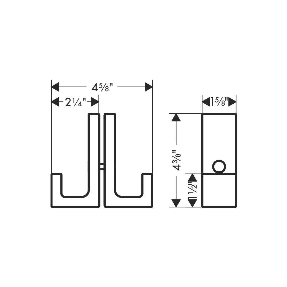 Hansgrohe AXOR Universal Rectangular Duschtürgriff, 6-12mm Glasstärke, Metall, Brus... HANSGROHE-42639950 4059625423998 (Abb. 3)