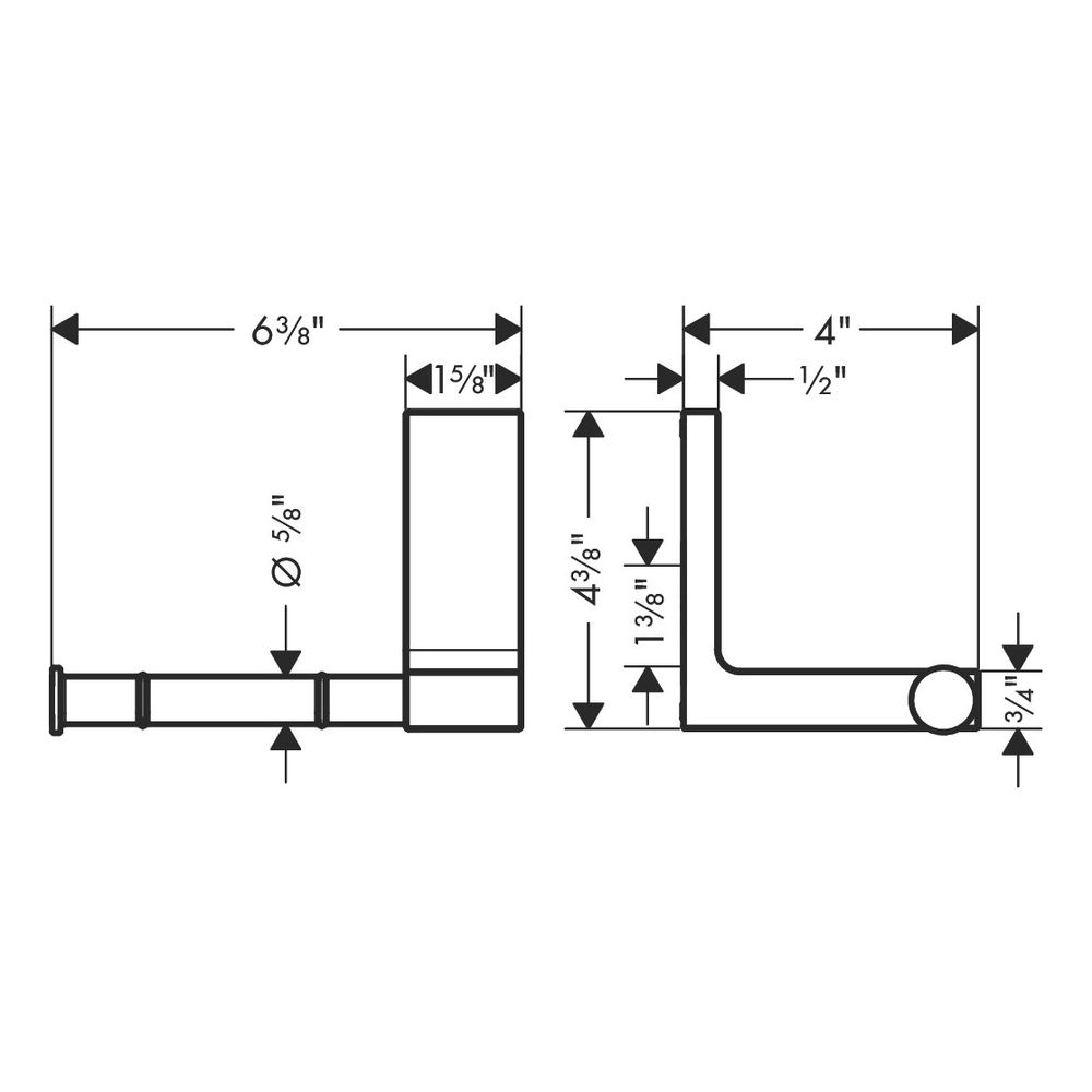 Hansgrohe AXOR Universal Rectangular Toilettenpapierhalter, 110x162mm, Metall, Poli... HANSGROHE-42656990 4059625424131 (Abb. 3)