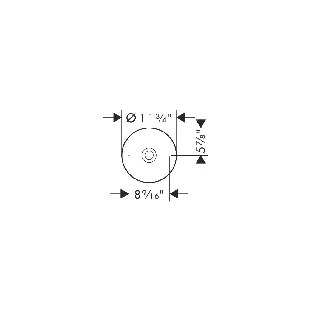 Hansgrohe AXOR Aufsatzwaschtisch Suite Rund, 300x105x300mm, ohne Hahnloch, Überlauf... HANSGROHE-42000950 4059625502877 (Abb. 3)