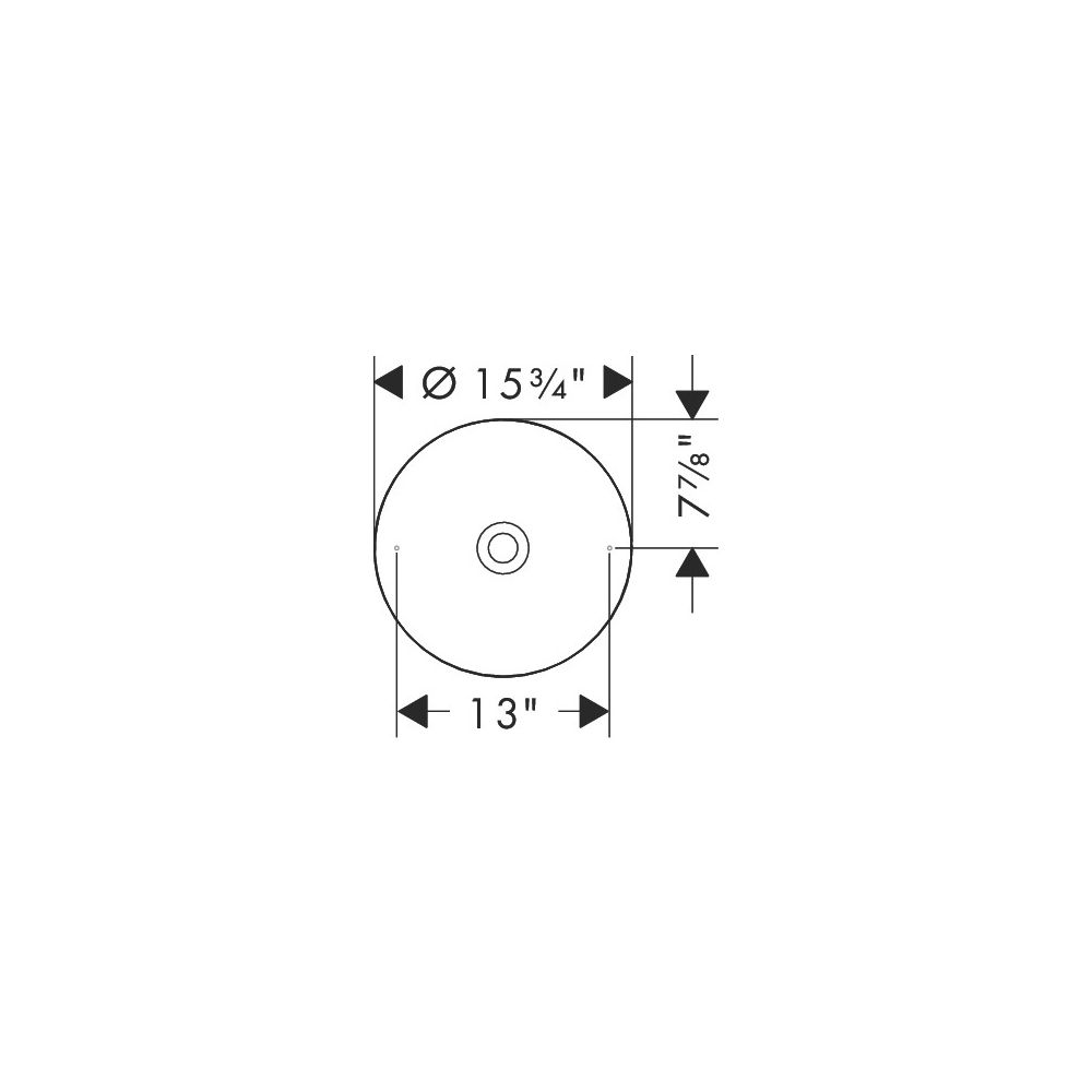 Hansgrohe AXOR Aufsatzwaschtisch Suite Rund, 400x105x400mm, ohne Hahnloch, Überlauf... HANSGROHE-42001000 4059625450451 (Abb. 3)