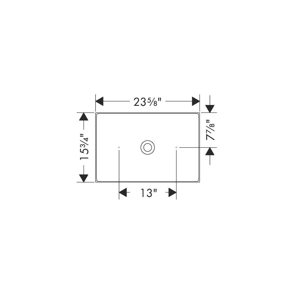 Hansgrohe AXOR Aufsatzwaschtisch Suite Quadratisch, 600x95x400mm, ohne Hahnloch, Üb... HANSGROHE-42004820 4059625503188 (Abb. 3)