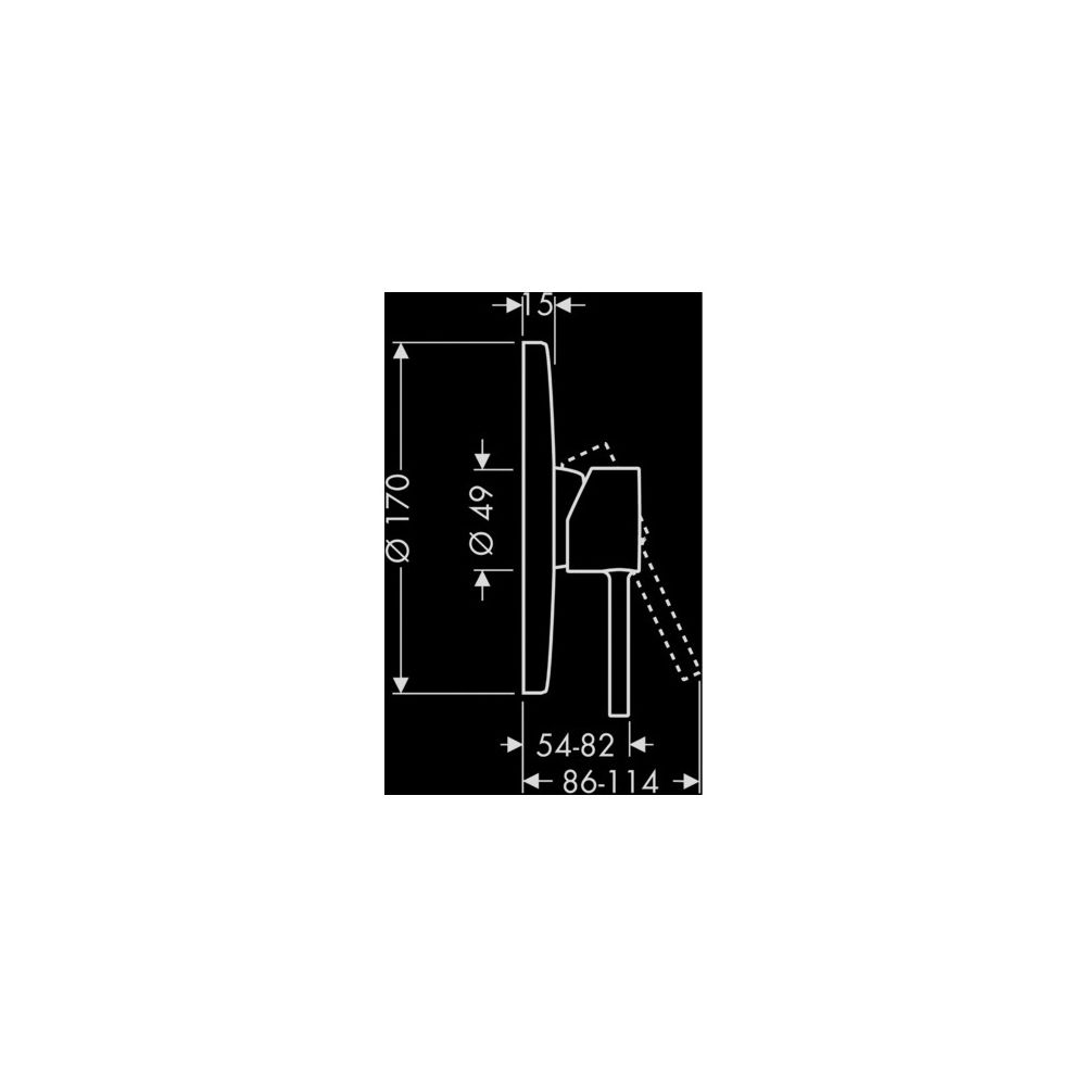 Hansgrohe AXOR Starck Einhebel-Brausemischer Unterputz, 29l/min, Pin-Griff, Brushed... HANSGROHE-10616140 4011097861869 (Abb. 2)