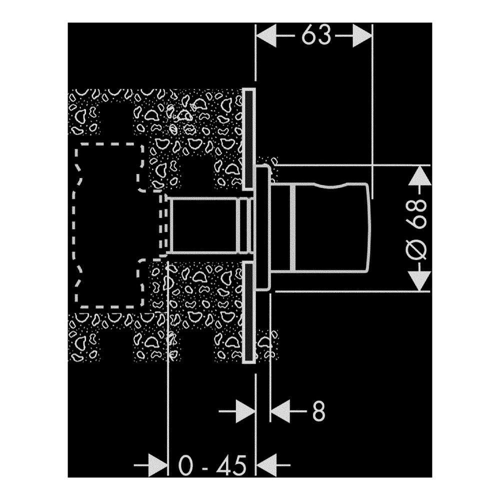 Hansgrohe AXOR Uno Absperrventil Unterputz, DN 15/20, Brushed Brass... HANSGROHE-38976950 4011097913070 (Abb. 3)