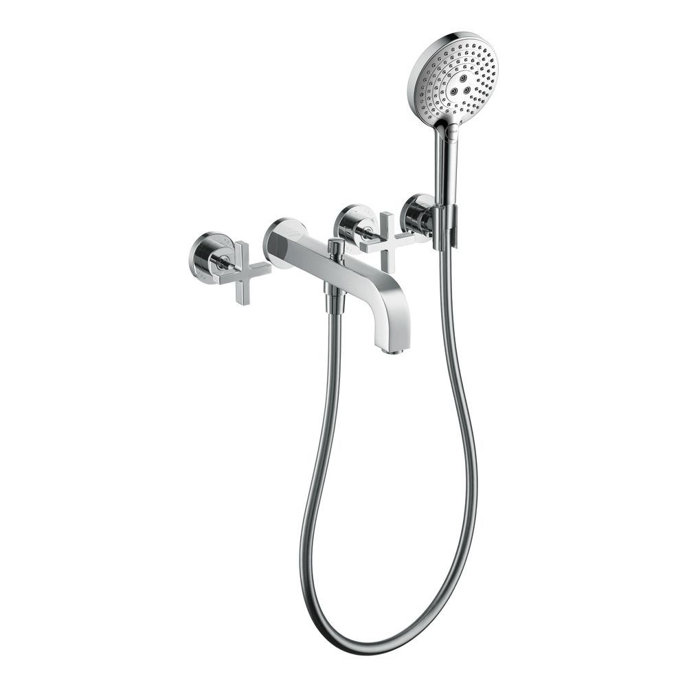 Hansgrohe AXOR Wannenarmatur Citterio 3-Loch Unterputz Wandmontage, Handbrause, Kre... HANSGROHE-39447000 4011097488806 (Abb. 2)
