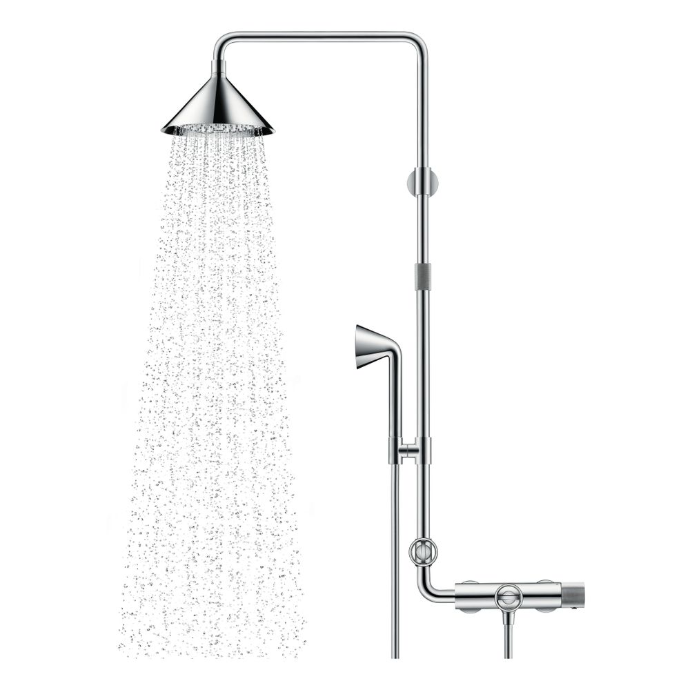 Hansgrohe AXOR Showers/Front Showerpipe, Thermostat, Kopfbrause 240mm, 21l/min, 2je... HANSGROHE-26020000 4011097726045 (Abb. 3)