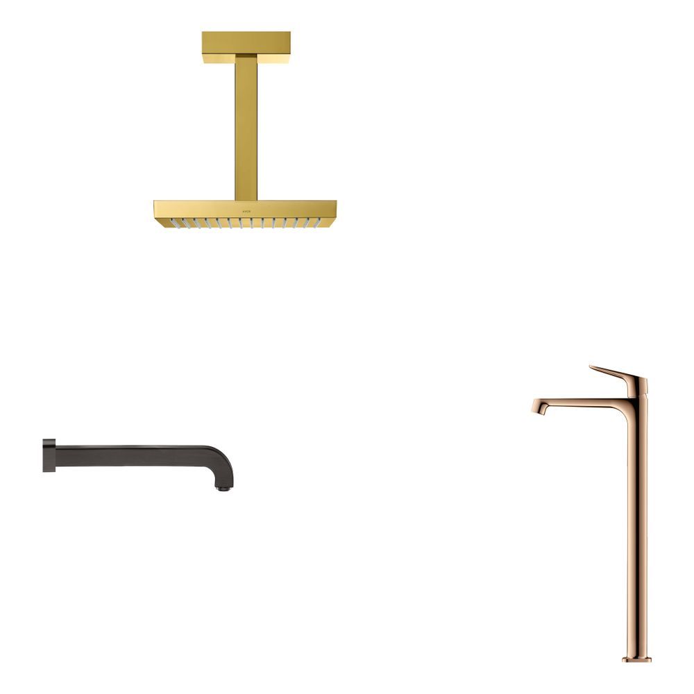 Hansgrohe AXOR ShowerSolutions Kopfbrause, 12l/min, 240x240mm, 1jet, Deckenanschlus... HANSGROHE-10929990 4011097833729 (Abb. 2)