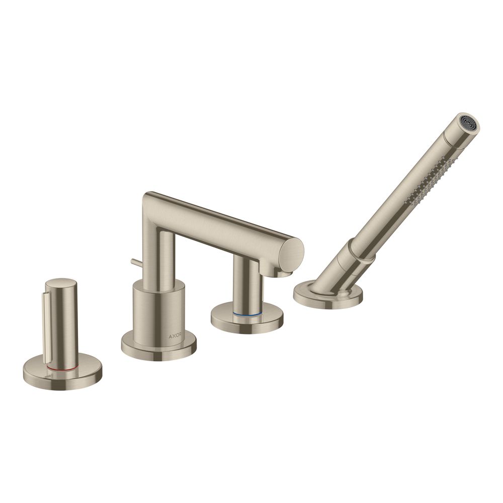 Hansgrohe AXOR Uno 4-Loch Wannenrandarmatur, 22l/min, Zerogriffen, Brushed Nickel... HANSGROHE-45444820 4011097983240 (Abb. 2)
