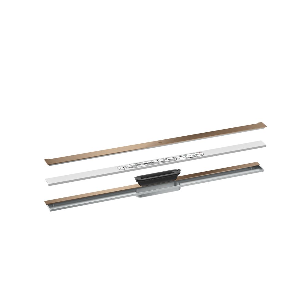 Hansgrohe AXOR Drain Fertigset Duschrinne 1000mm zur Wandmontage, 55l/min, Brushed ... HANSGROHE-42528310 4059625496763 (Abb. 2)