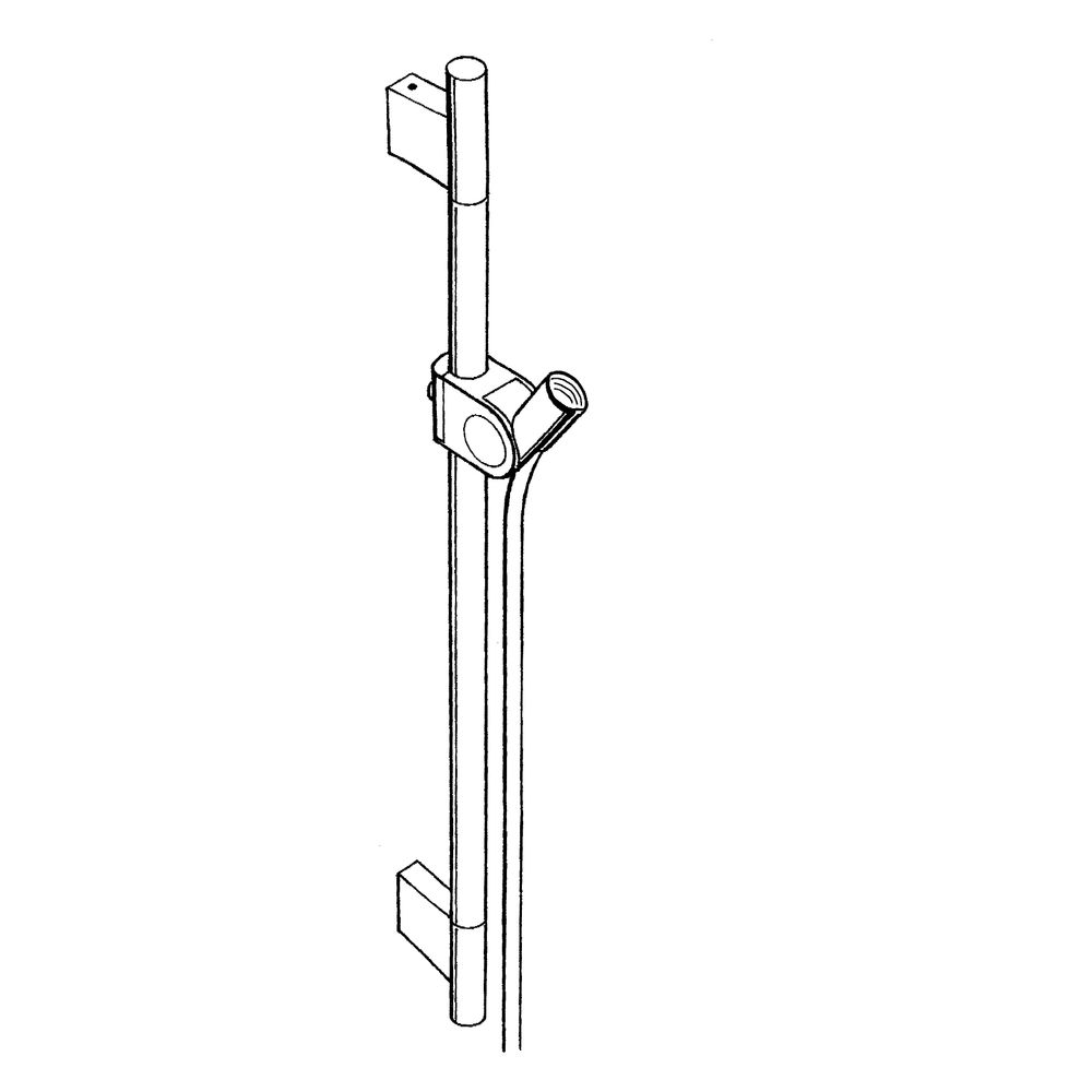 Hansgrohe AXOR Uno Brausestange 90cm, Brauseschlauch 160cm, Brushed Black Chrome... HANSGROHE-27989340 4011097895352 (Abb. 4)