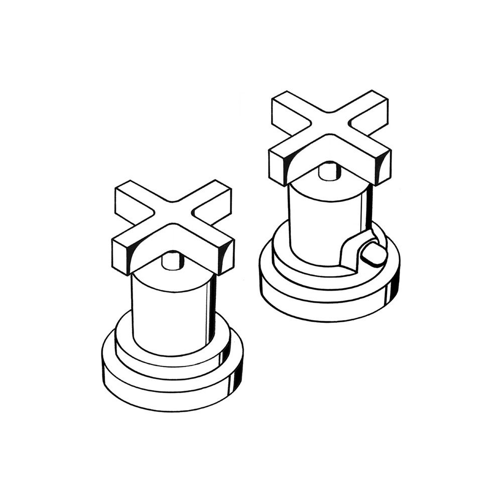 Hansgrohe AXOR Wannenrandarmatur Citterio 2-Loch, Thermostat, Kreuzgriffen, Chrom... HANSGROHE-39480000 4011097488844 (Abb. 5)