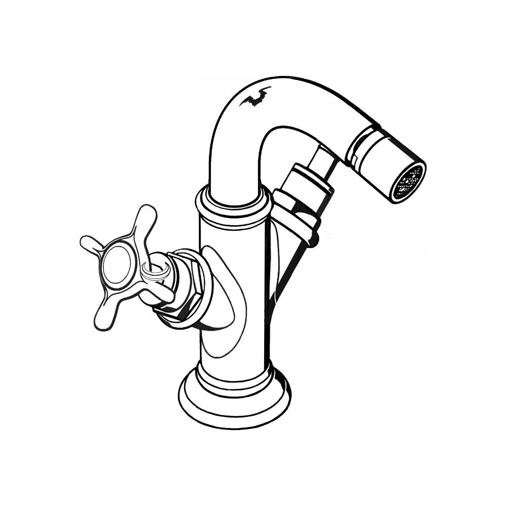Hansgrohe AXOR Montreux 2-Griff Bidetarmatur, 7,5l/min, Kreuzgriffen, Zugstangen-Ab... HANSGROHE-16520330 4011097880570 (Abb. 3)
