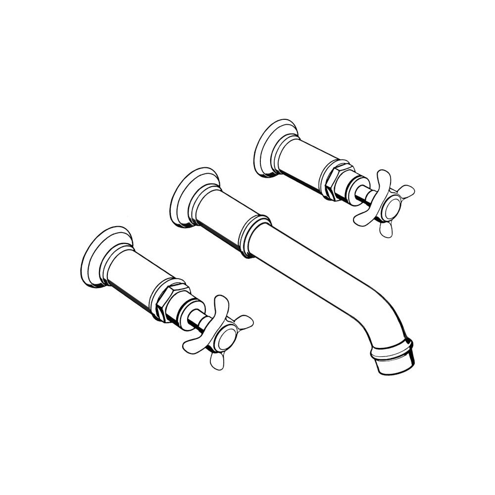 Hansgrohe AXOR Montreux 3-Loch Waschtischarmatur UP, 5l/min, für Wandmontage, Ausla... HANSGROHE-16532950 4011097880945 (Abb. 5)