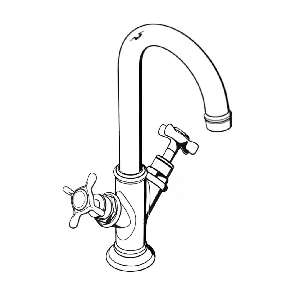 Hansgrohe AXOR Montreux 2-Griff Waschtischarmatur 210mm, 5l/min, Kreuzgriffen, Zugs... HANSGROHE-16502330 4011097879000 (Abb. 4)